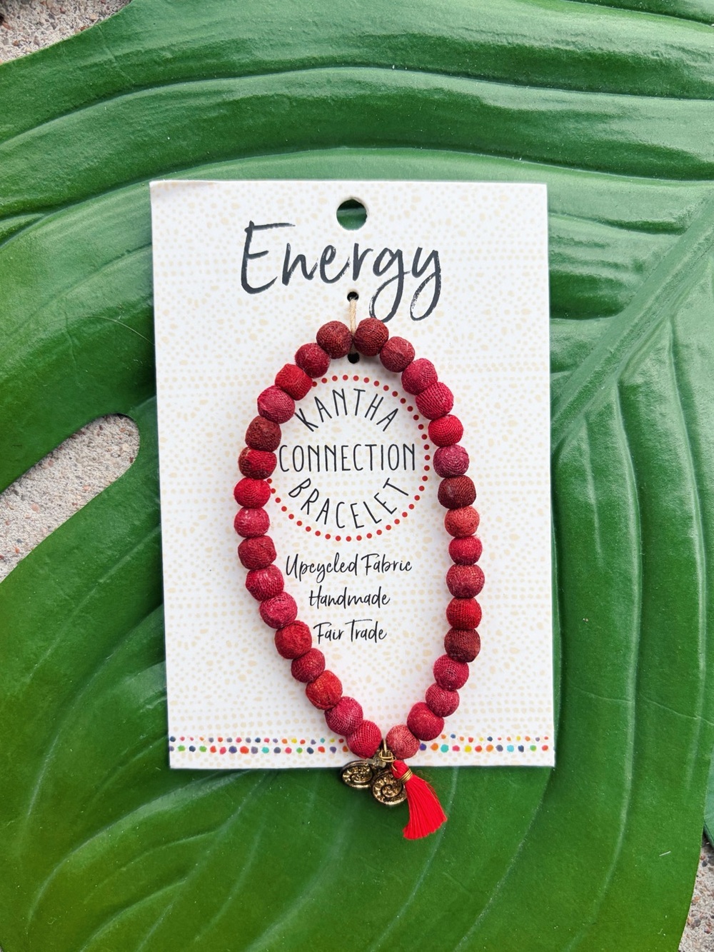 World Finds Kantha Connection Red Energy Bracelet